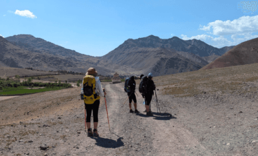 trekkers in sham valley